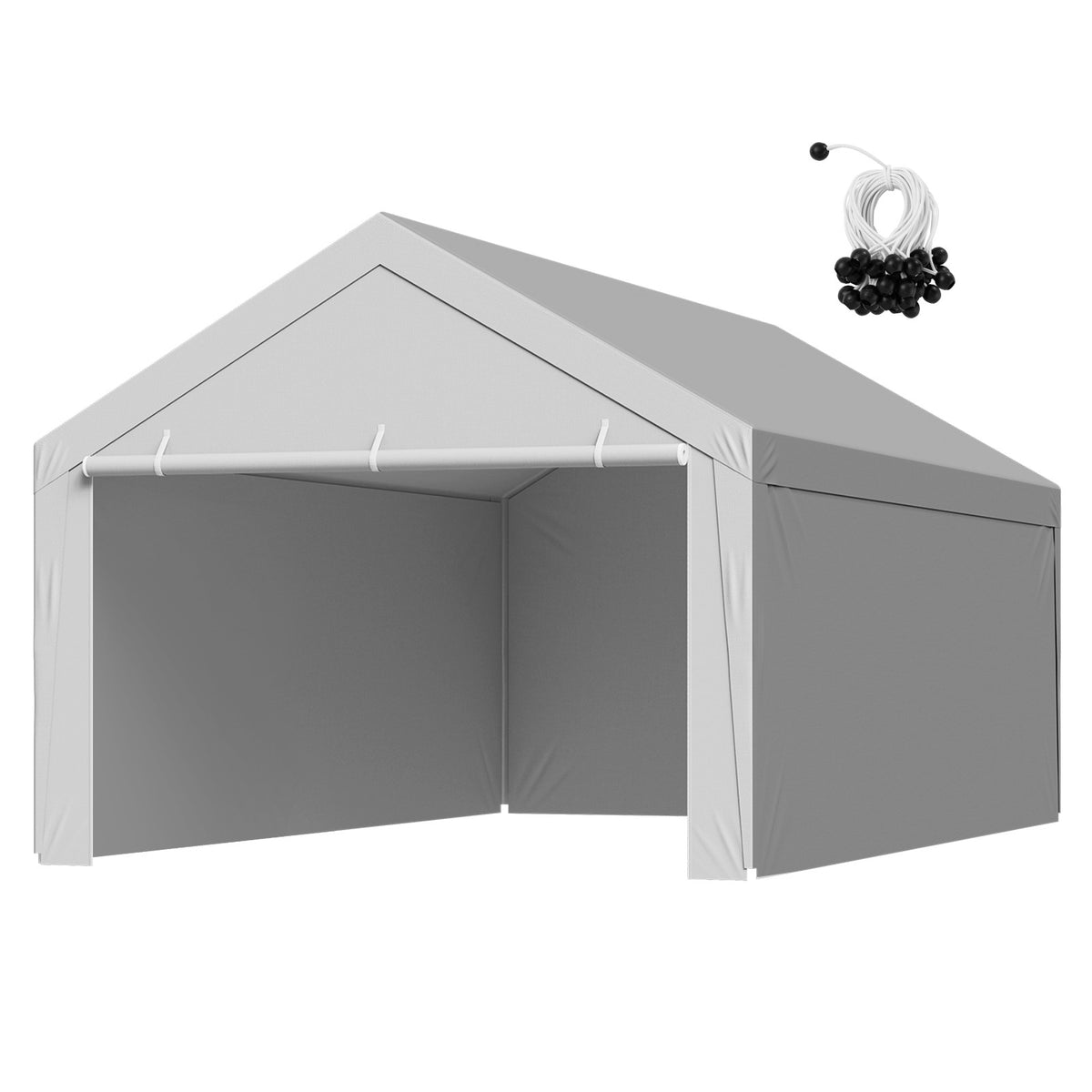 13x20ft Carport Replacement Canopy Cover with Sidewalls - Waterproof & Wind-Resistant