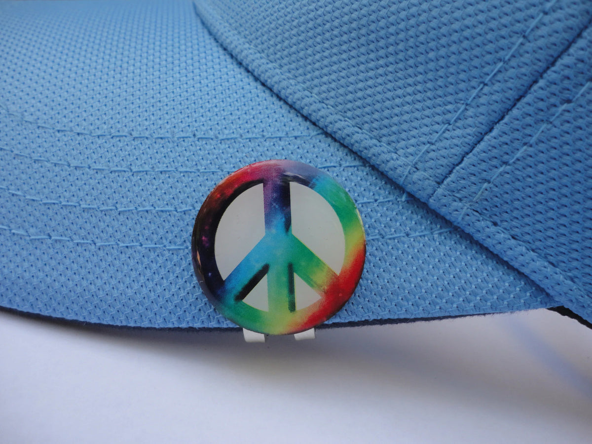 Peace Sign Golf Ball Marker - Non-Magnetic, Detailing, 1 Inch