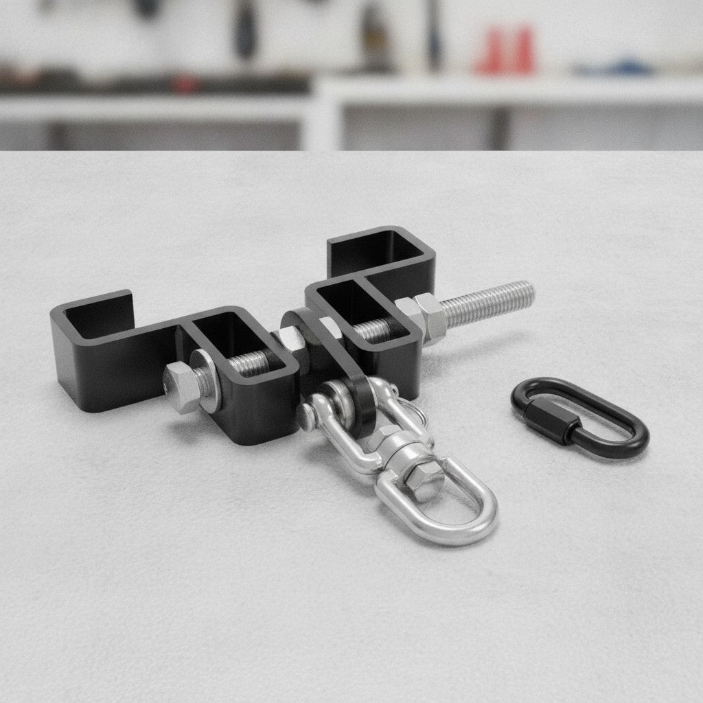 Heavy Duty Steel I Beam Clamp for Punching Bag Hanger - Up to 700 lbs