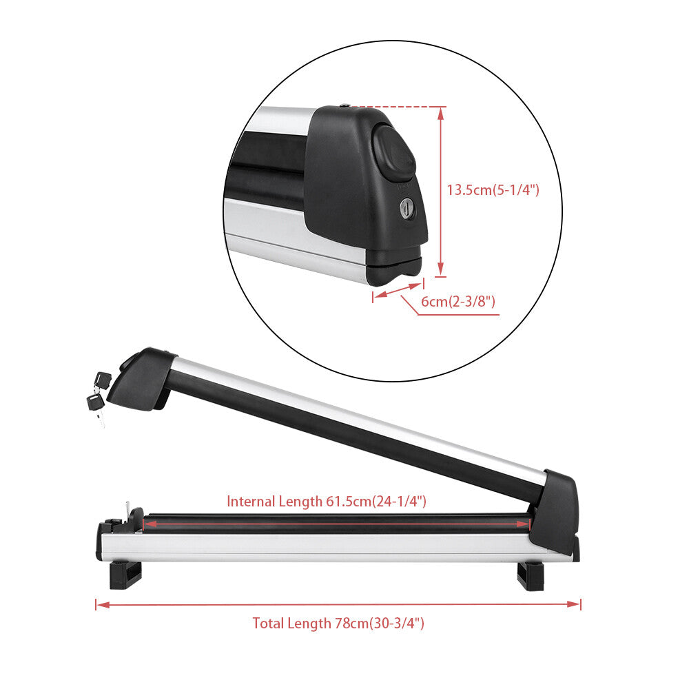 Roof Mounted Snowboard Ski Carrier Cross Bar with Lock for Honda Ridgeline