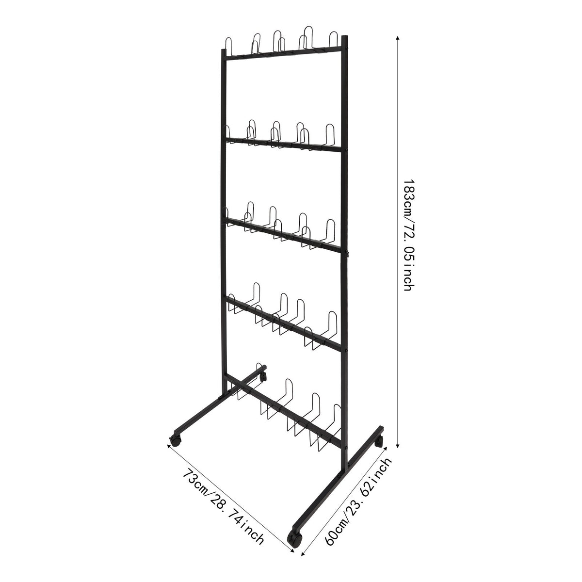 Boxing Gloves Drying Rack Steel Storage Stand with Wheels for Gym