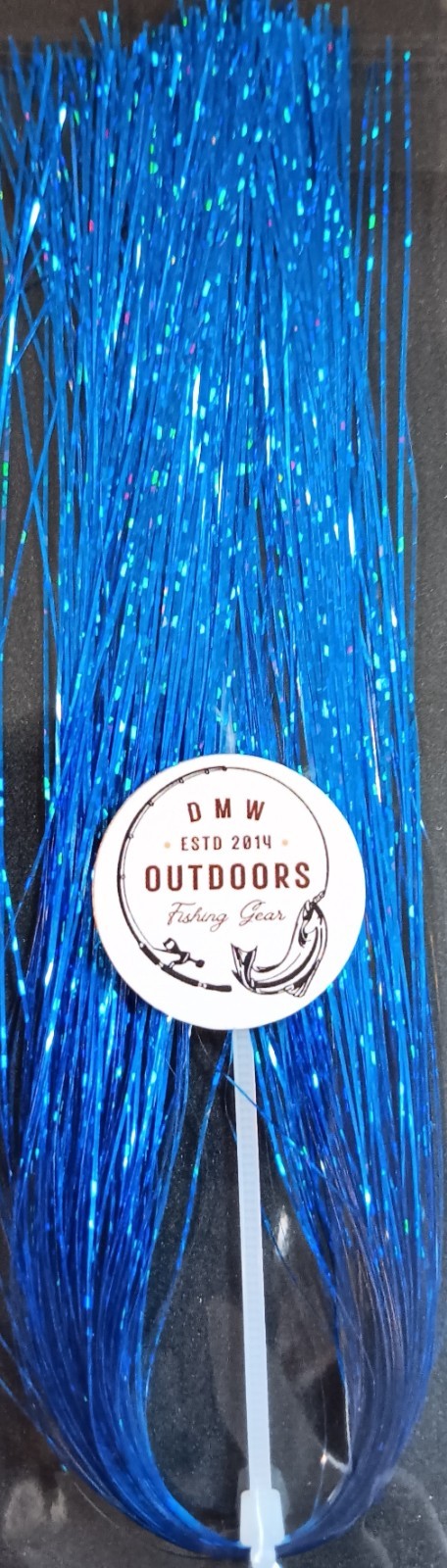 Fly Tying Flashabou - Disco Blue Holographic Tinsel for Flies & Lures