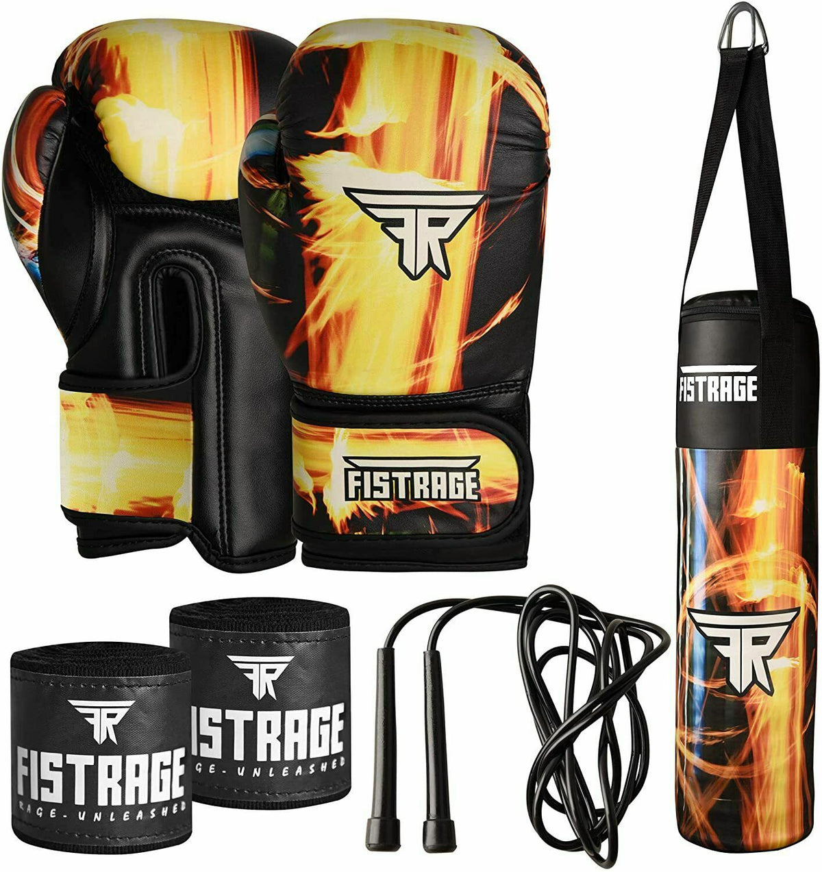 Kids Boxing Set with Heavy Punch Bag and 6oz Gloves - Unfilled or Filled Options