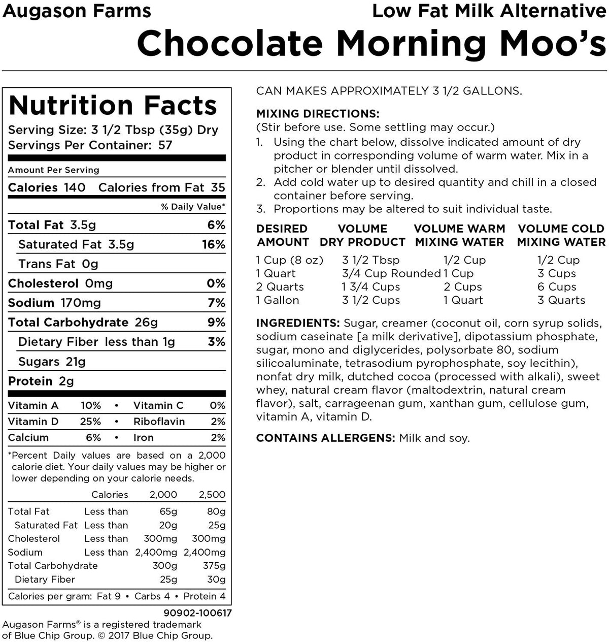 2 Pack Non-Dairy Chocolate Milk Alternative Powdered Milk 4.7 lbs