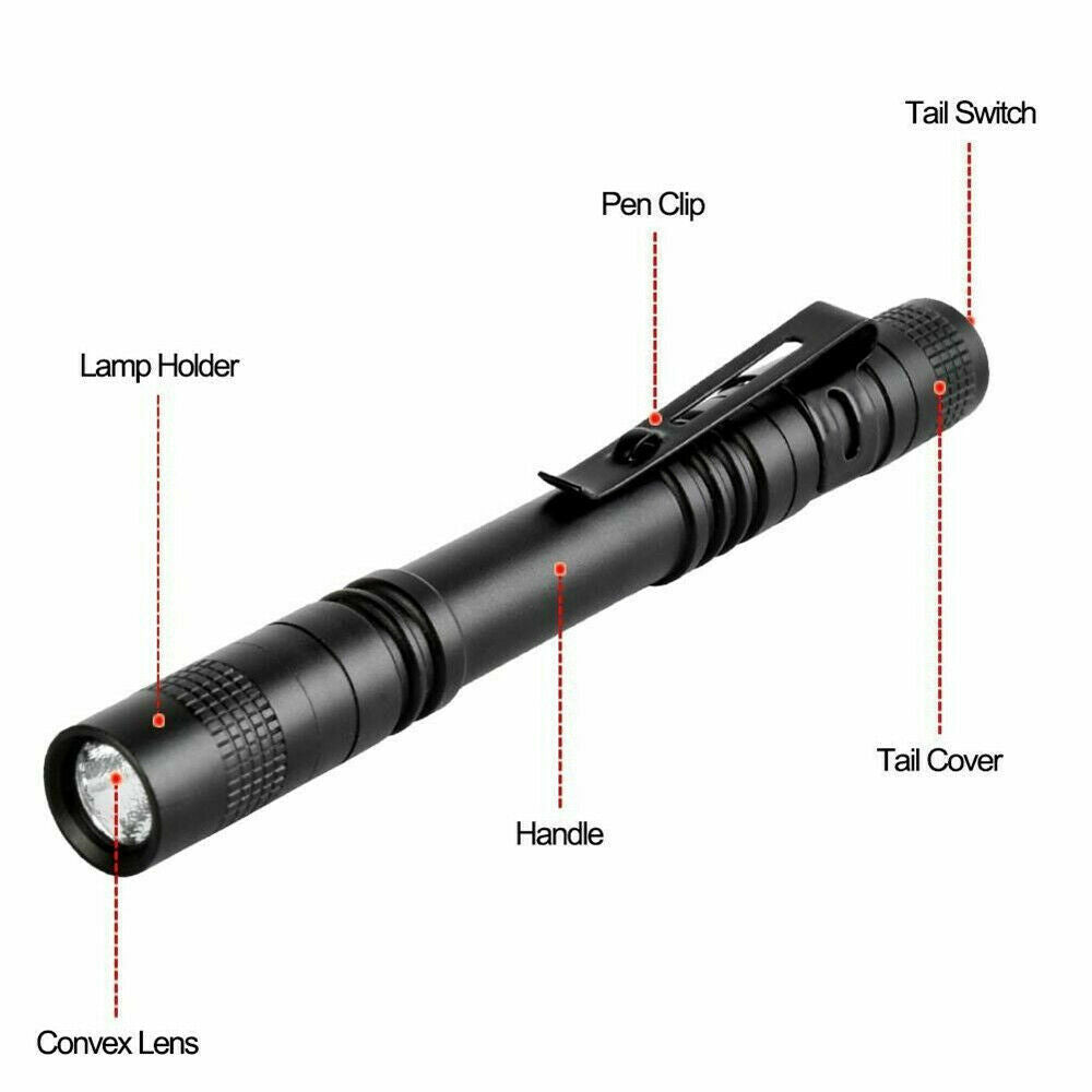 Mini LED Tactical Flashlight 900000LM Penlight Portable Waterproof Torch