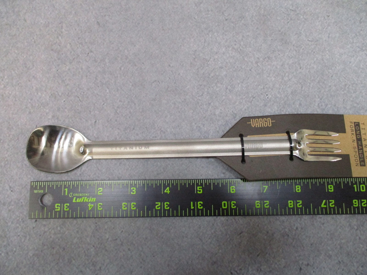 Titanium Camping Utensil Fork and Spoon Long Handle Lightweight Outdoor Tool