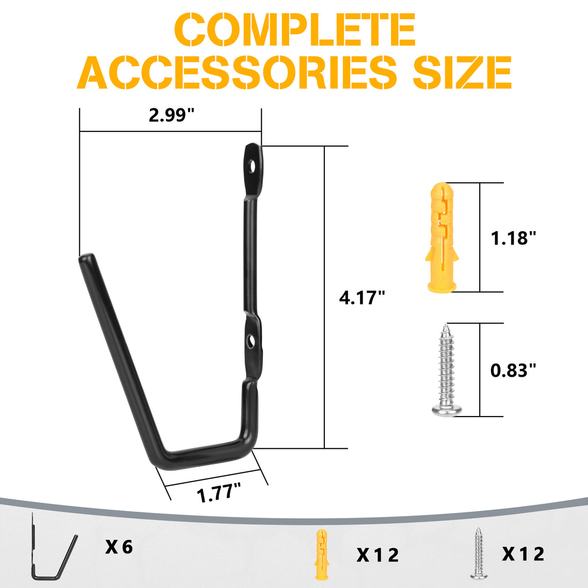 12 Pack Gun Wall Mounts - Handgun Rack Hooks for Secure Storage