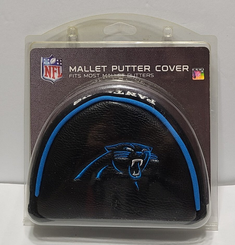 Officially Licensed Carolina Panthers Mallet Putter Cover Black