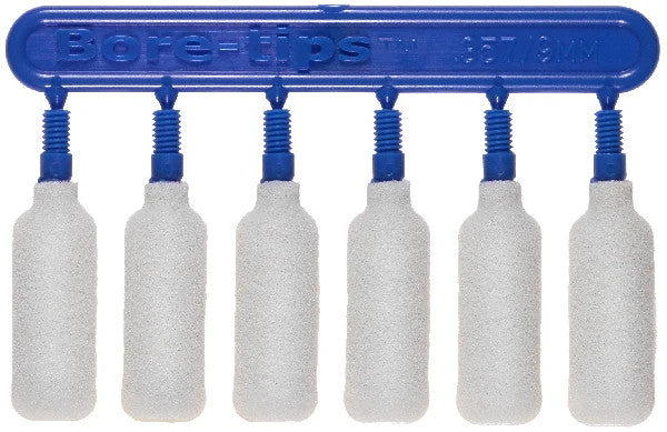 Gun Cleaning Bore Tips for .357, .38, 9mm Calibers - Reusable Foam Tips