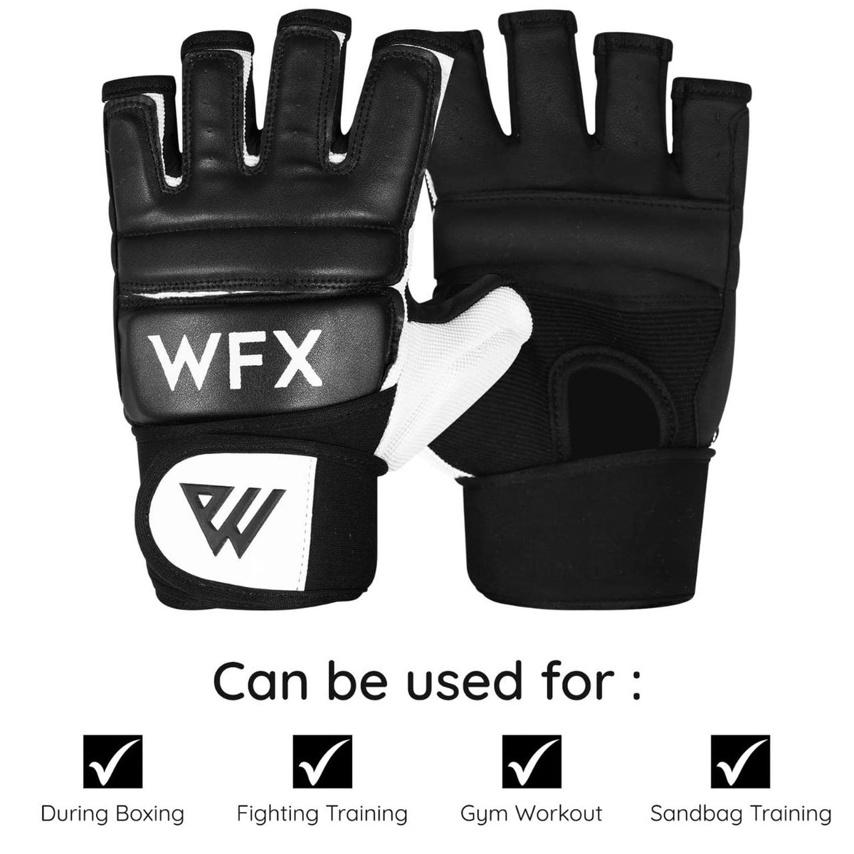 Boxing Gloves MMA Sparring Gear for Martial Arts Training - Large Black