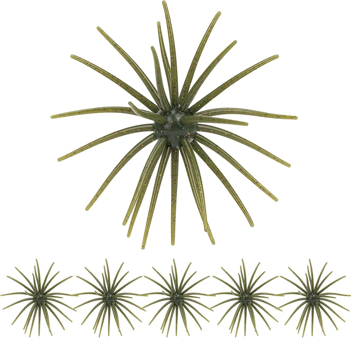 Sea Urchin Soft Plastic Fishing Lures Set for Saltwater and Freshwater