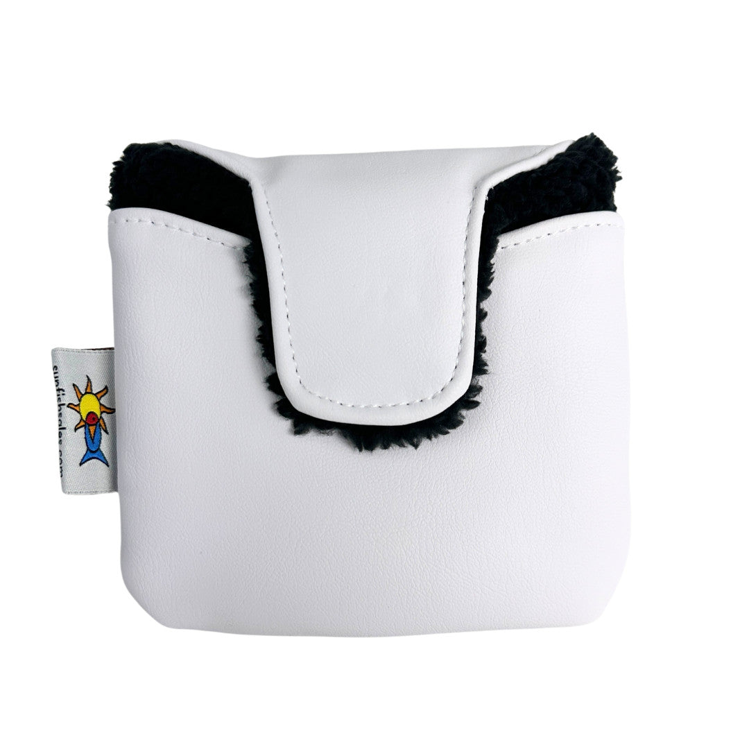 Golf Mallet Headcover with Magnetic Closure - Leather Putter Cover for 5.5 Inch Clubs