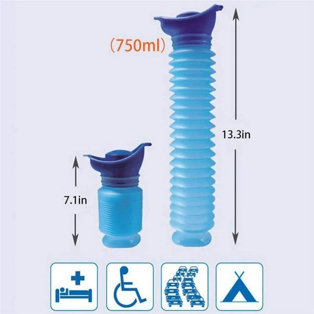 Portable Reusable Car Urinal with Leak-Proof Seal for Travel Camping Emergency Use