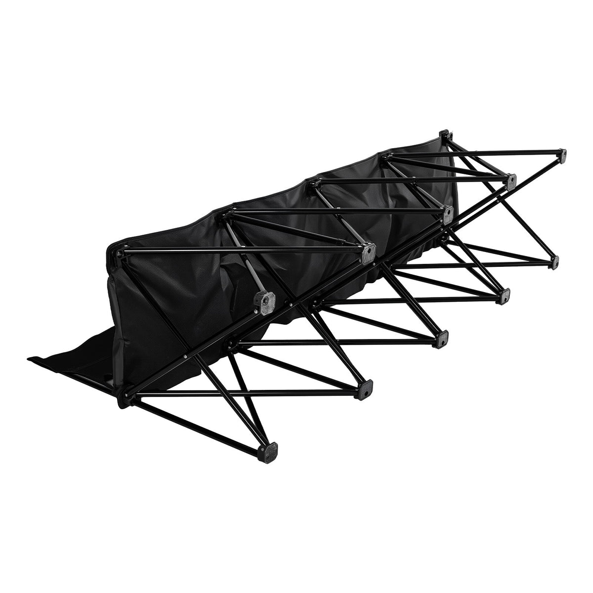 4-Seat Folding Sports Bench with Side Pockets and Carry Bag