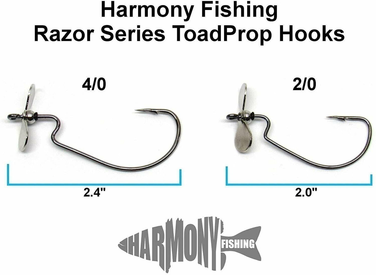 Fishing Hooks with Built-In Propeller for Topwater Toad & Frog Baits - 5 Pack