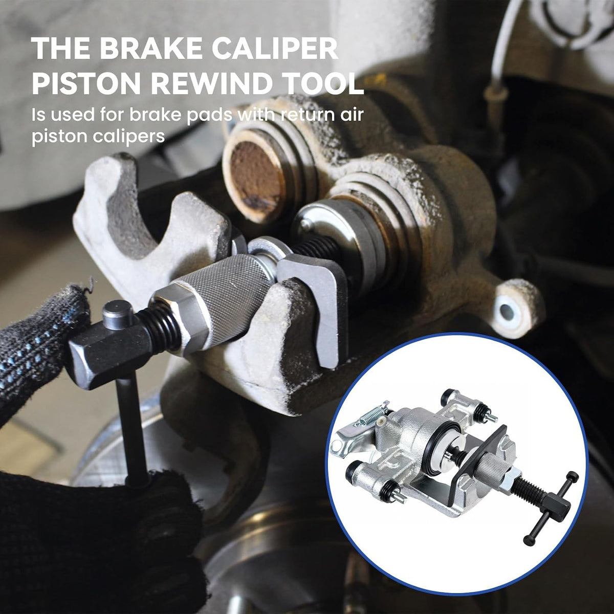 Car Brake Piston Wind Back Tool Set 3pcs - Rewind Caliper Piston