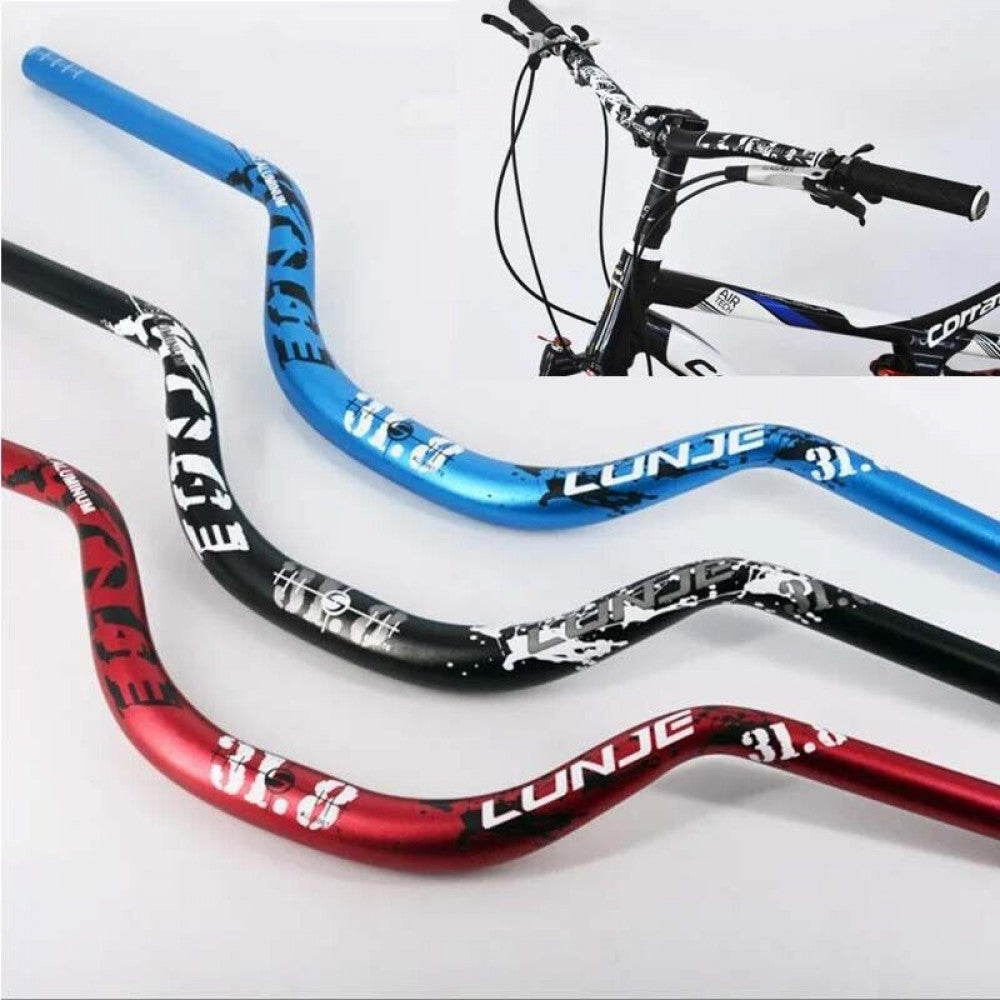 Mountain Bike Handlebar 31.8mm Aluminium Alloy 720mm Rise 30/90mm - Unbranded