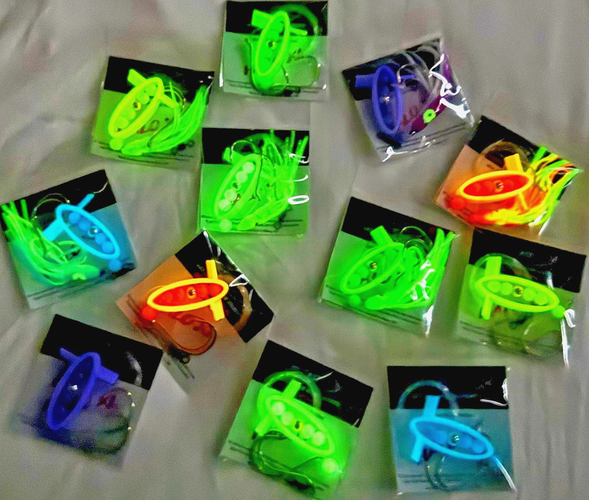 Salmon Fishing Spinners Glow Green Halo Hoochie Lures - 2 Pack