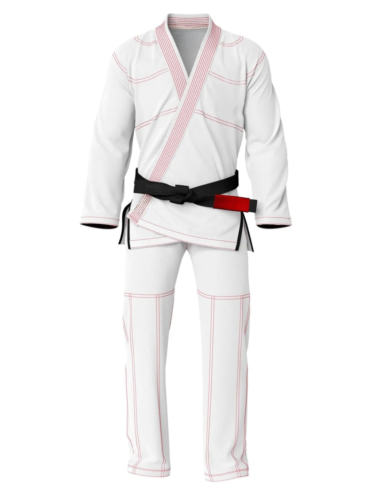 Martial Sports Premium Brazilian Jiu Jitsu Gi - White Pink, Free Belt & Shipping