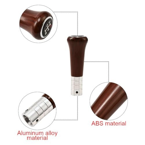 Universal Car Shift Knob with Wood Grain Finish for Manual Transmission