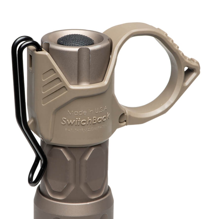 Deep Carry Flashlight Ring with Pocket Clip for Handheld Lights