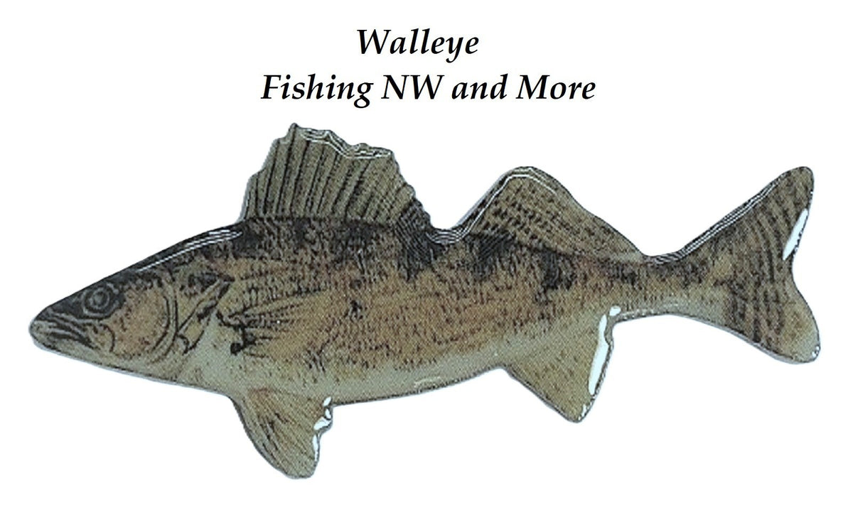 Walleye Fish Lapel Pin - Outdoors Fishing Gift for Enthusiasts