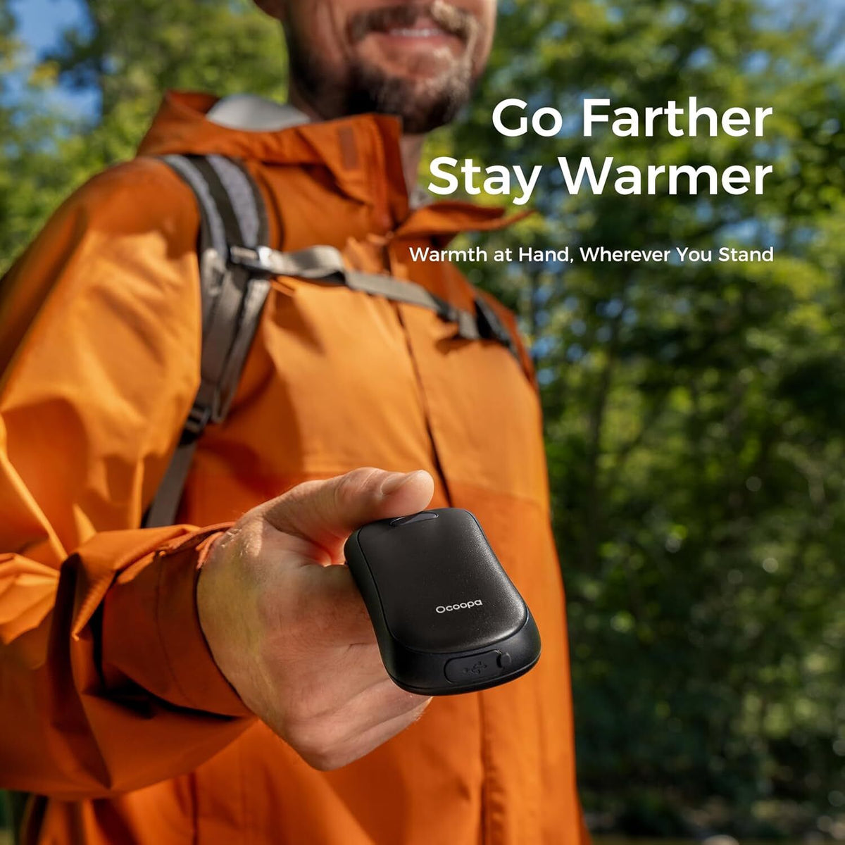 Rechargeable Hand Warmer 2-in-1 Waterproof Portable 6000mAh for Outdoor Hiking
