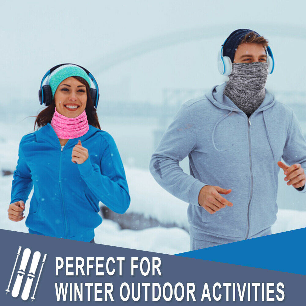 Winter Neck Gaiter Face Mask - Windproof Fleece Scarf for Cold Weather