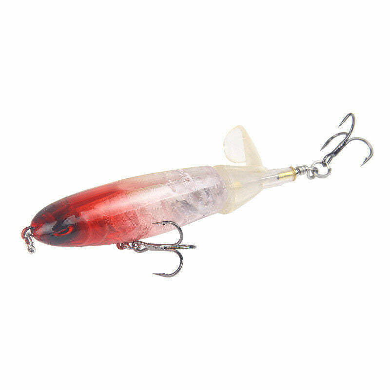 10cm Floating Topwater Fishing Lures with Rotating Tail for Bass and Saltwater