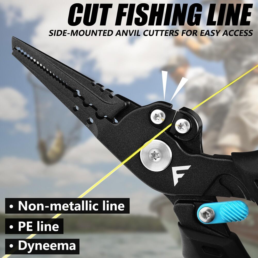 Saltwater Fishing Pliers with Safety Lock & TPR Handle – Corrosion-Resistant Multi-Function Tool