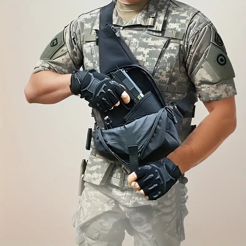 Concealed Carry Tactical Sling Bag with Holster - Water-Resistant Chest Pack