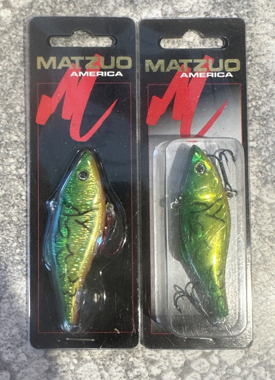 2 Packs Matzuo Rattle Eye Joe Firetiger Fishing Lures - Assorted Colors