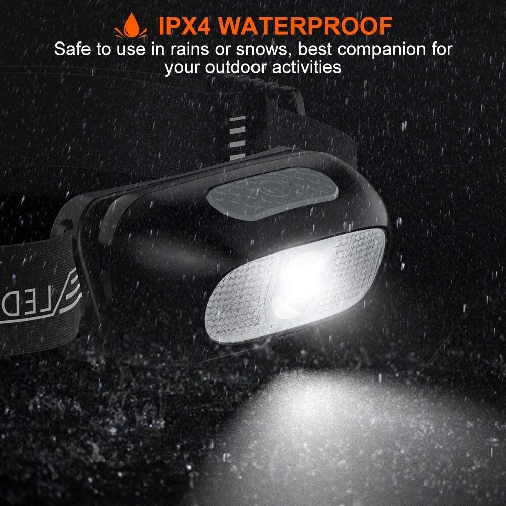 USB Rechargeable Waterproof LED Headlamp for Camping Hiking Running