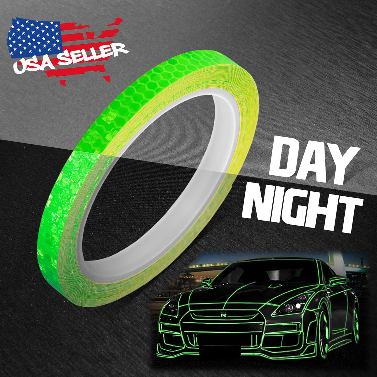 Reflective Safety Tape 26FT Roll Self-Adhesive Pinstripe Decal for Vehicles & Outdoor Gear