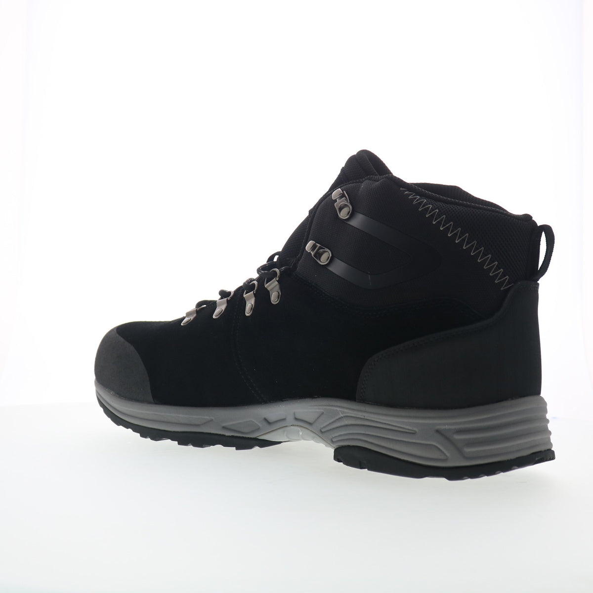Men's Hiking Boots Black Suede Lace Up Outdoor Footwear