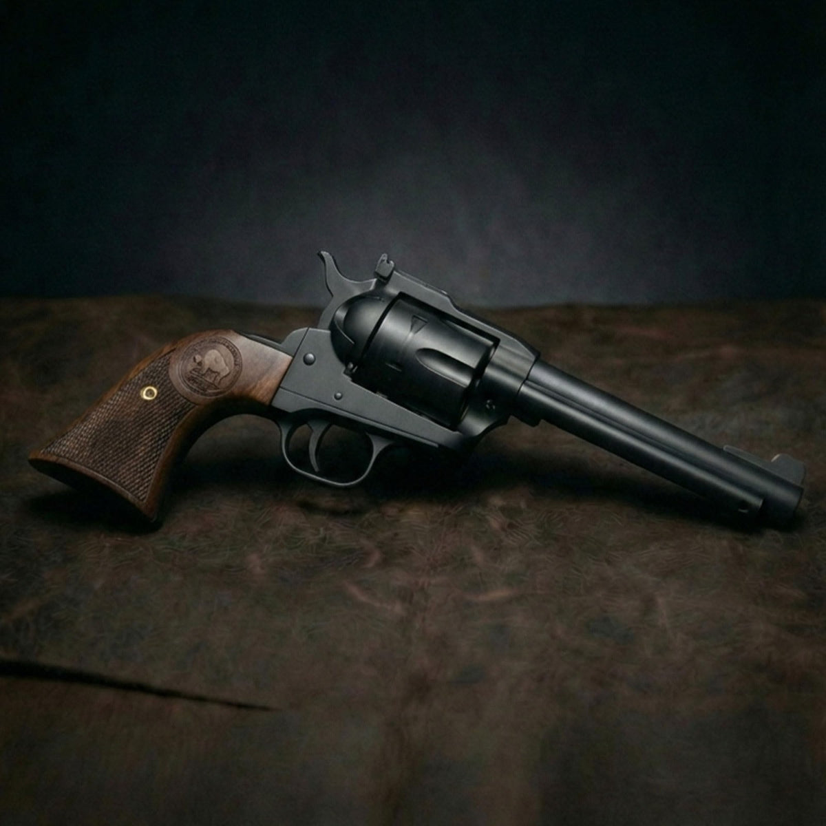 Ruger Revolver Walnut Buffalo Nickel Grips - Fits Super Wrangler & Blackhawk