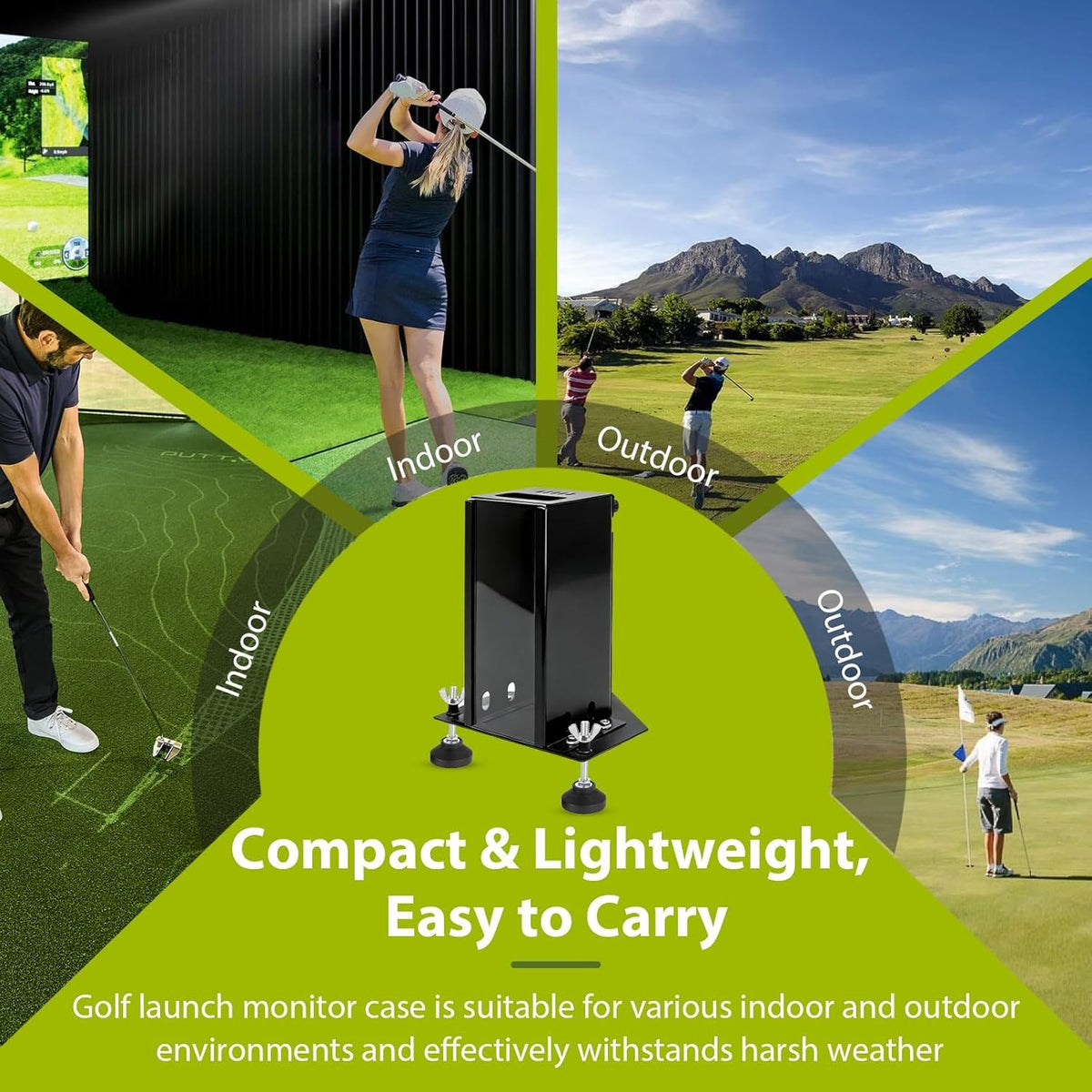Metal Protective Shield for Square Golf Launch Monitor - Impact-Resistant Cover