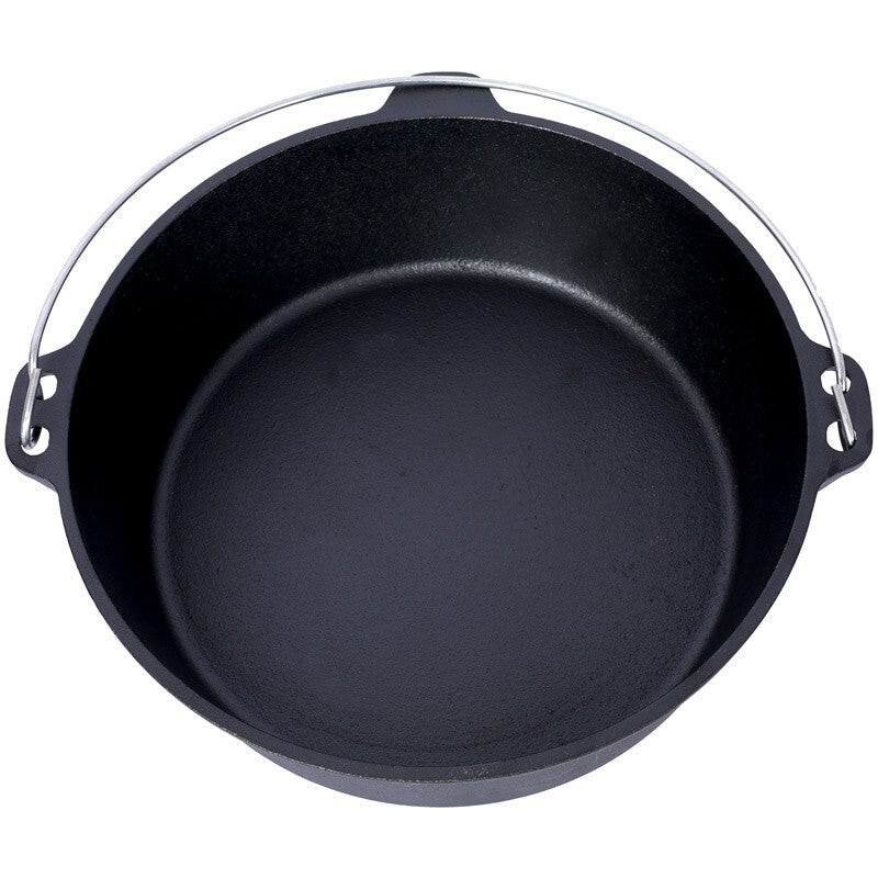 Pre-Seasoned Cast Iron Dutch Oven with Skillet Lid - 6 Quart Camping Cookware