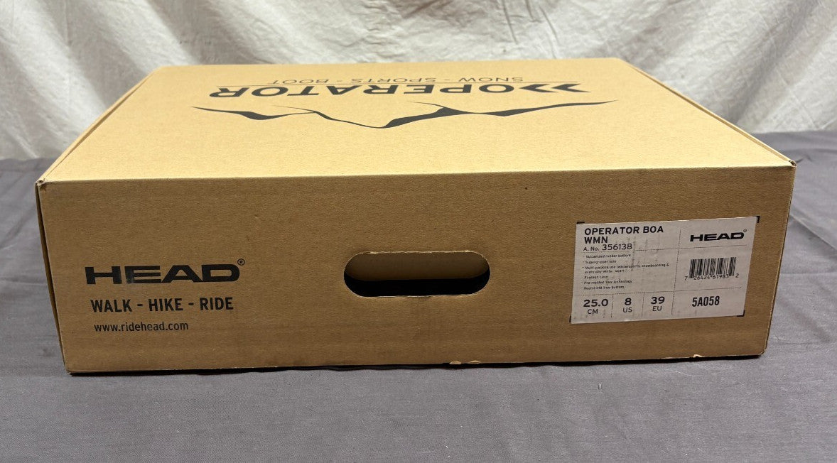 HEAD Operator Boa-Coiler Snow Sport Boots Gray US 8 EU 39 New
