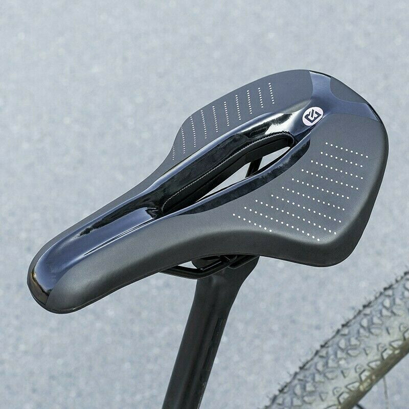 Lightweight Bicycle Saddle with Shock Absorption and Breathable Design - Purple
