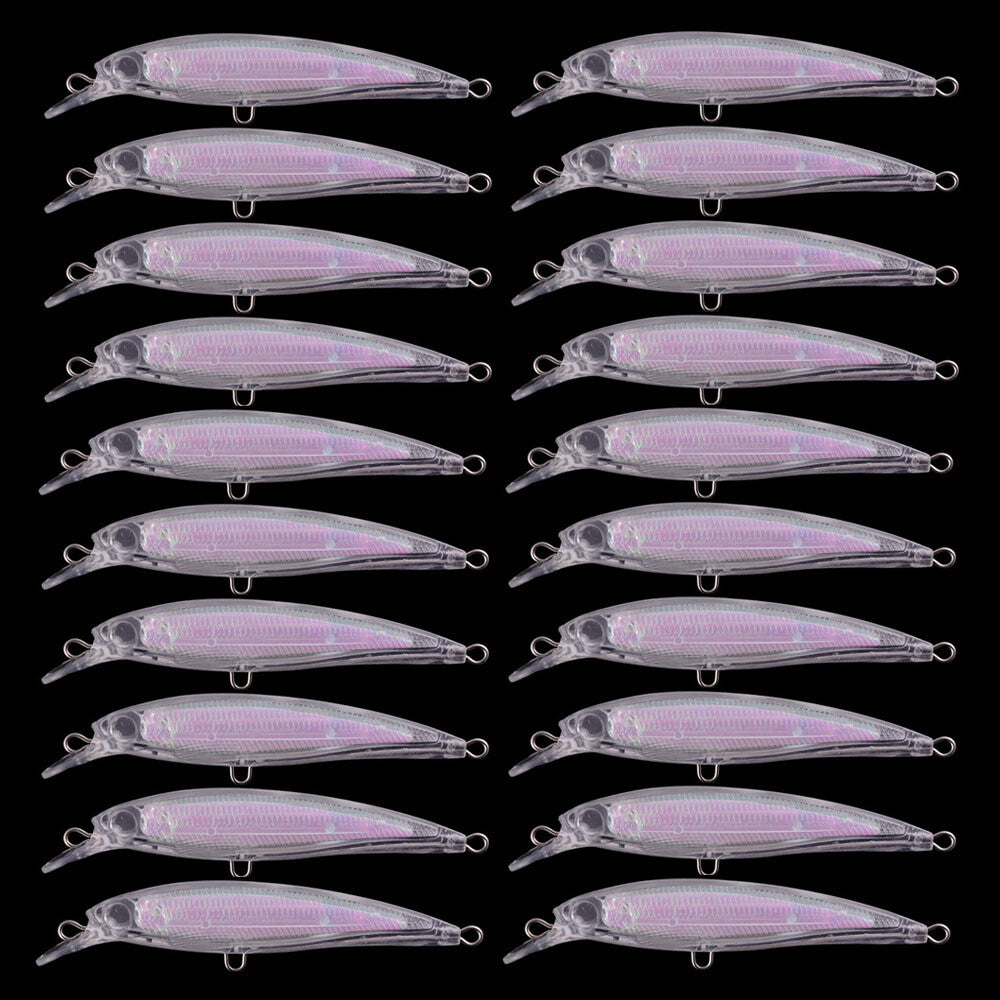 Unpainted Fishing Lure Set - 20pcs Minnow Swimbaits 9cm 6g Bait