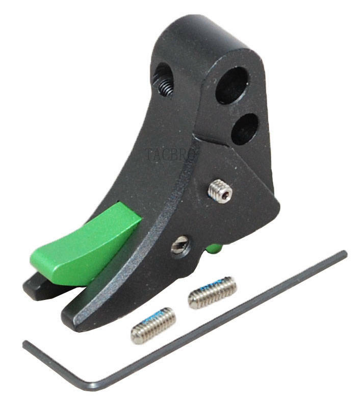 Anodized Aluminum Trigger Shoe with Safety for Gen 1-3 - Multiple Colors