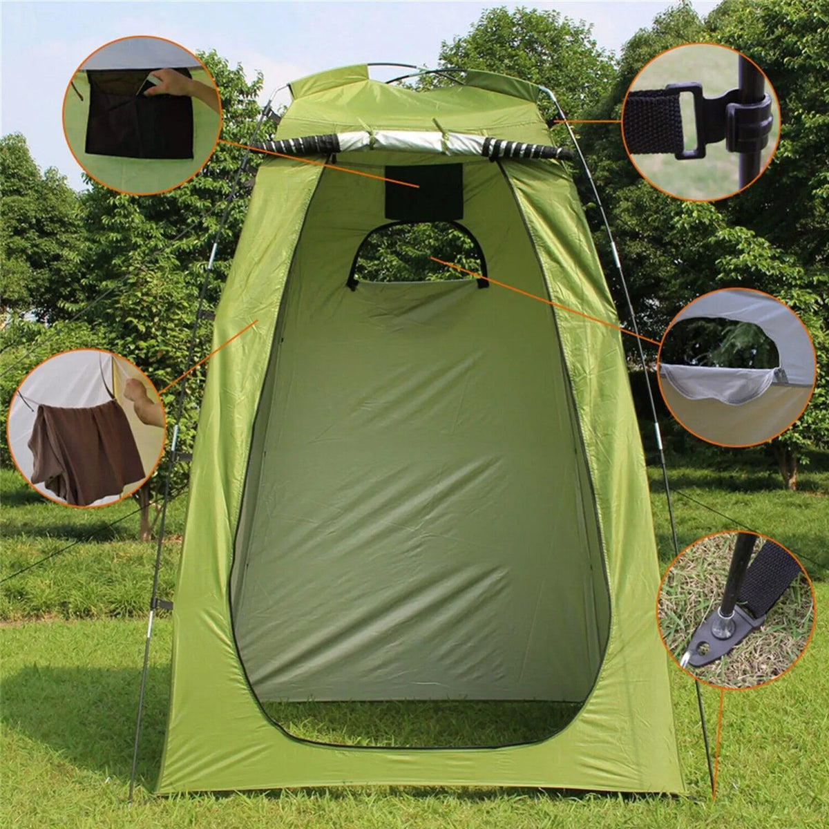 Portable Camping Shower Tent Waterproof Privacy Shelter for Outdoor Use
