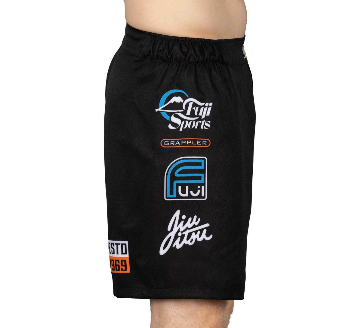 Grappling Fight Shorts for MMA BJJ No-Gi Competition - Black