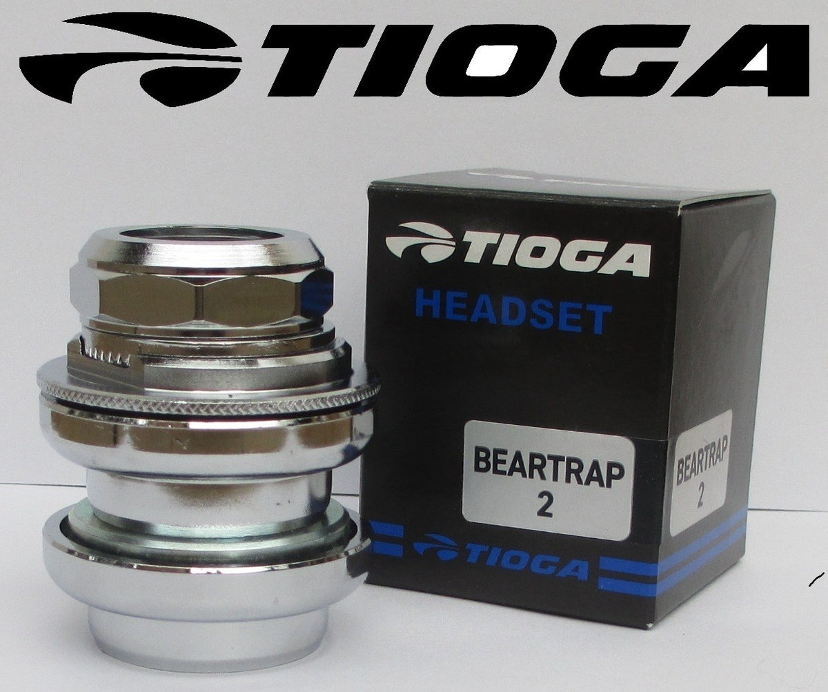 Old School BMX Bicycle Headset - Chrome Plated 1 Inch Threaded Fork, 32.7x26.4