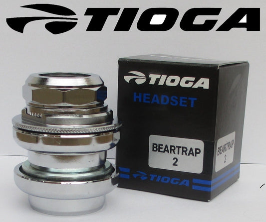 Old School BMX Bicycle Headset - Chrome Plated 1 Inch Threaded Fork, 32.7x26.4