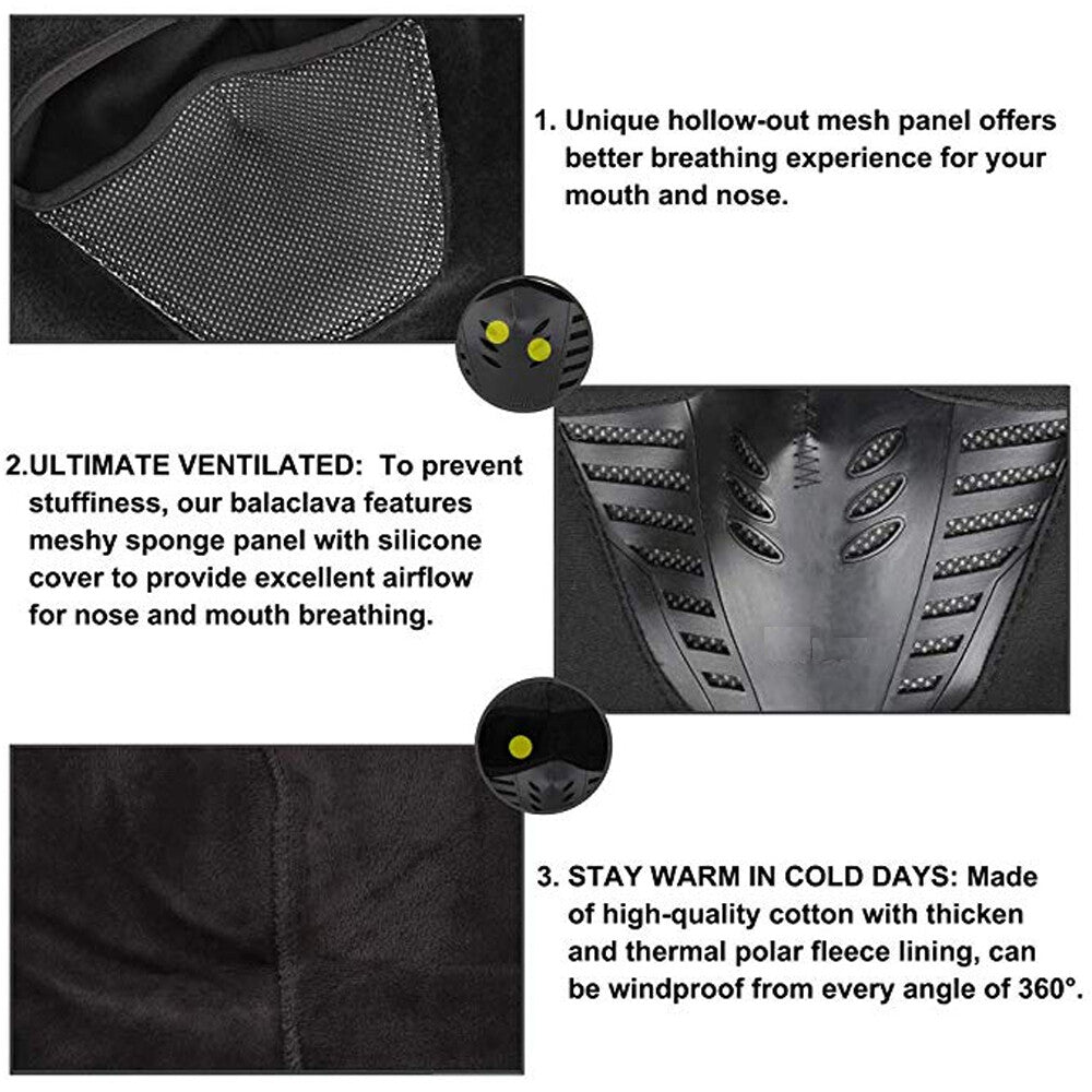 Unisex Thermal Windproof Full Face Mask for Motorcycle Ski Outdoor Winter