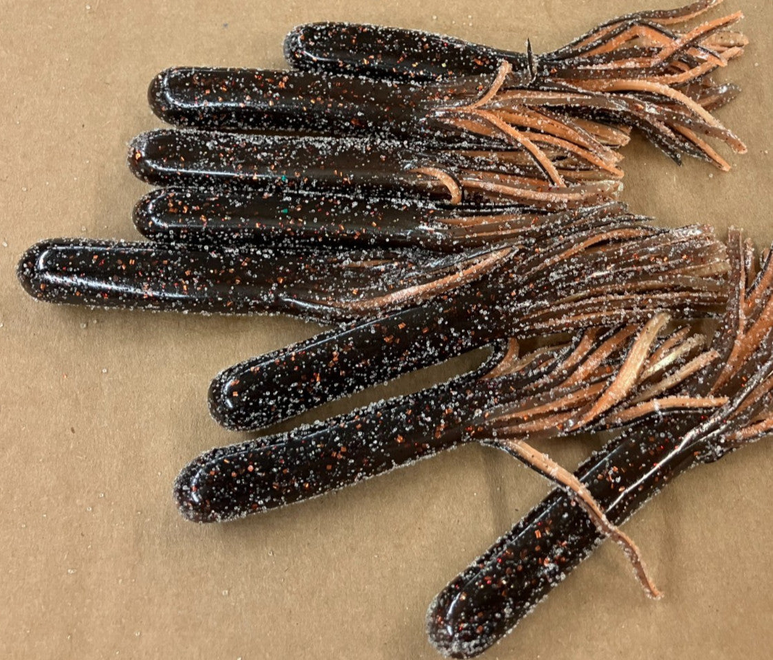 4.5-Inch Bass Soft Plastic Tubes 20 Pack - Durable Hand Dipped Lures