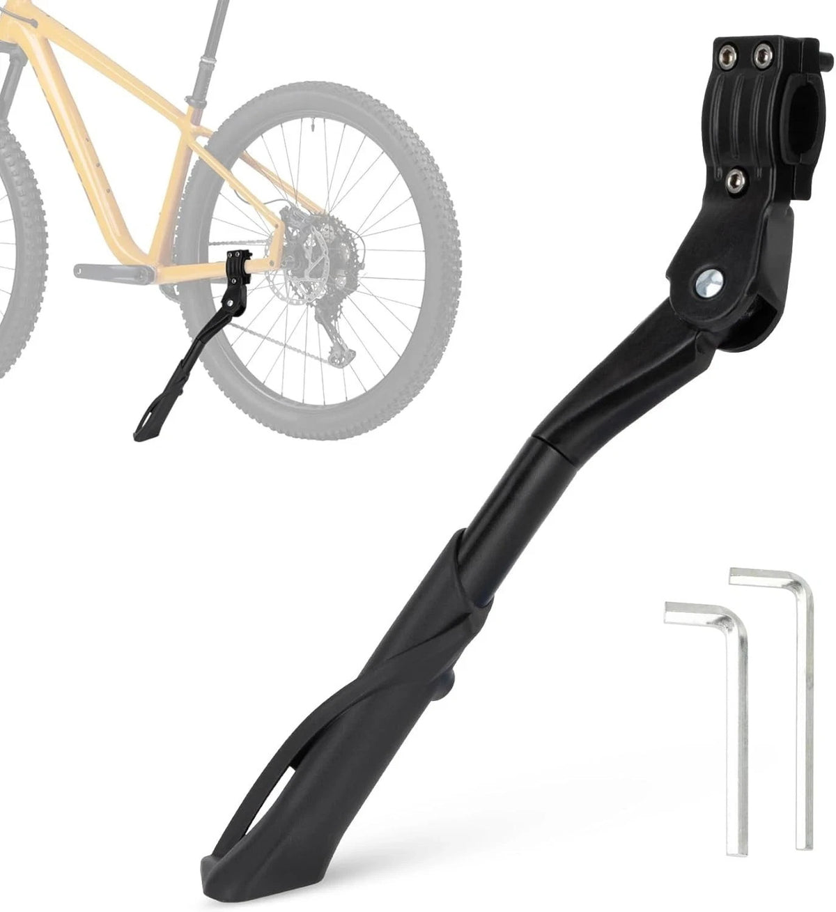 Universal Heavy Duty Ebike Kickstand 24-29 Inch Aluminum Support Adjustable