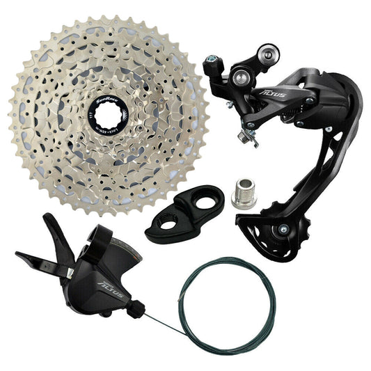Shimano ALTUS 1x9 Speed Bike Groupset with SunRace 11-46T Cassette